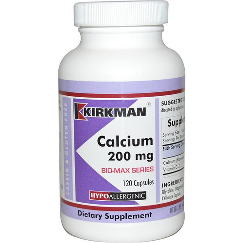 <img alt="Kirkman Calcium -- 200 mg - 120 Capsules" title="Kirkman Calcium -- 200 mg - 120 Capsules,812325020591"