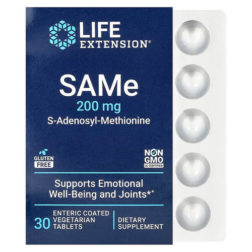 <img alt="Life Extension, SAMe S-Adenosyl-Methionine, 200 mg, 30 Enteric Coated Vegetarian Tablets" title="Life Extension, SAMe S-Adenosyl-Methionine, 200 mg, 30 Enteric Coated Vegetarian Tablets,737870217534"