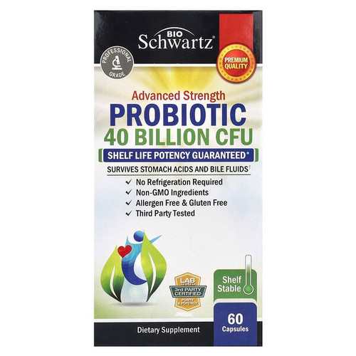 <img alt="BioSchwartz, Advanced Strength Probiotic, 60 Capsules" title="BioSchwartz, Advanced Strength Probiotic, 60 Capsules,737212750903"