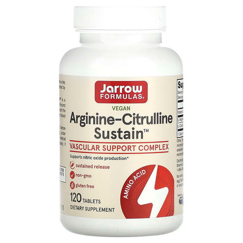 <img alt="Jarrow Formulas, Arginine-Citrulline Sustain, 120 Tablets" title="Jarrow Formulas, Arginine-Citrulline Sustain, 120 Tablets,790011290728"