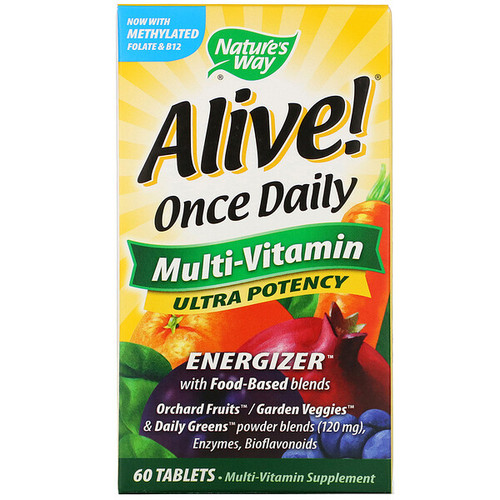 <img alt="Natures Way, Alive! Once Daily, Multi-Vitamin, 60 Tablets" title="Natures Way, Alive! Once Daily, Multi-Vitamin, 60 Tablets,033674156797"