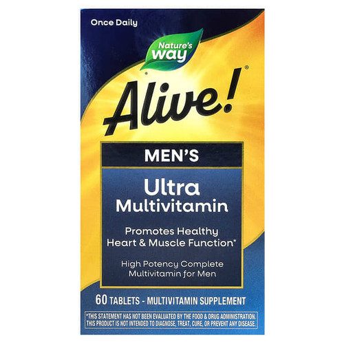 <img alt="Natures Way, Alive Mens Ultra Multivitamin, 60 Tablets" title="Natures Way, Alive Mens Ultra Multivitamin, 60 Tablets,033674156858"
