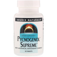 <img alt="Source Naturals, Pycnogenol Supreme, 30 Tablets" title="Source Naturals, Pycnogenol Supreme, 30 Tablets,021078022190"
