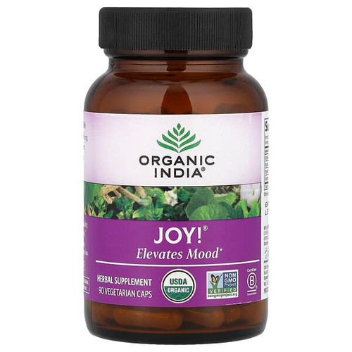 <img alt="Organic India, Joy Elevates Mood, 90 Vegetarian Caps" title="Organic India, Joy Elevates Mood, 90 Vegetarian Caps,851469000472"