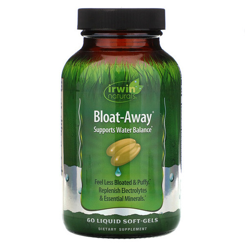 <img alt="Irwin Naturals, Bloat-Away, 60 Liquid Soft-Gels" title="Irwin Naturals, Bloat-Away, 60 Liquid Soft-Gels,710363573041"