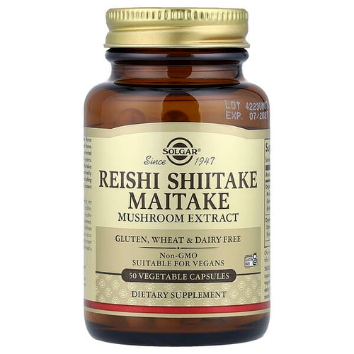 <img alt="Solgar, Reishi Shiitake Maitake Mushroom Extract, 50 Vegetable Capsules" title="Solgar, Reishi Shiitake Maitake Mushroom Extract, 50 Vegetable Capsules,033984023277"