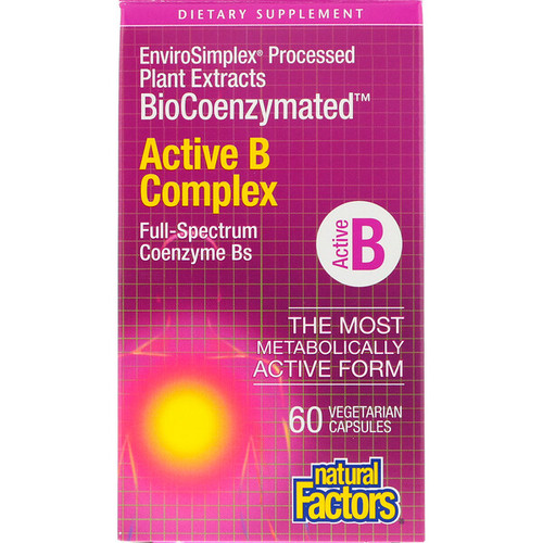 <img alt="Natural Factors, BioCoenzymated, Active B Complex, 60 Vegetarian Capsules" title="Natural Factors, BioCoenzymated, Active B Complex, 60 Vegetarian Capsules,068958011325"