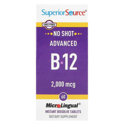 <img alt="Superior Source, Advanced B-12, 2,000 mcg, 60 MicroLingual Instant Dissolve Tablets" title="Superior Source, Advanced B-12, 2,000 mcg, 60 MicroLingual Instant Dissolve Tablets,076635920303"
