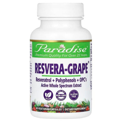 <img alt="Paradise Herbs, Resvera-Grape, 60 Vegetarian Capsules (250 mg per Capsule)" title="Paradise Herbs, Resvera-Grape, 60 Vegetarian Capsules (250 mg per Capsule),601944777944"