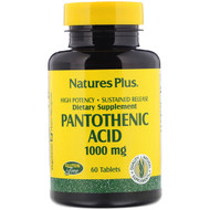 <img alt="Natures Plus, Pantothenic Acid, 1000 mg, 60 Tablets" title="Natures Plus, Pantothenic Acid, 1000 mg, 60 Tablets,097467020603"