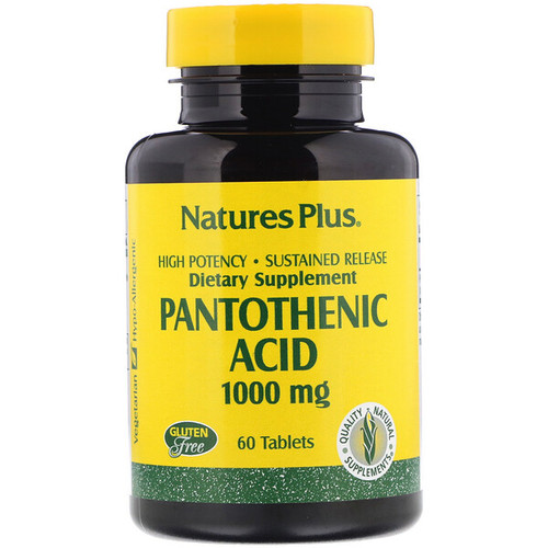 <img alt="Natures Plus, Pantothenic Acid, 1000 mg, 60 Tablets" title="Natures Plus, Pantothenic Acid, 1000 mg, 60 Tablets,097467020603"