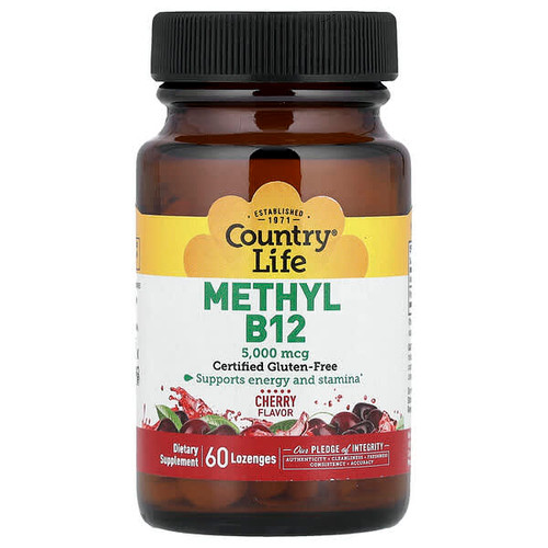 <img alt="Country Life, Methyl B12, Cherry, 5,000 mcg, 60 Lozenges" title="Country Life, Methyl B12, Cherry, 5,000 mcg, 60 Lozenges,015794063049"