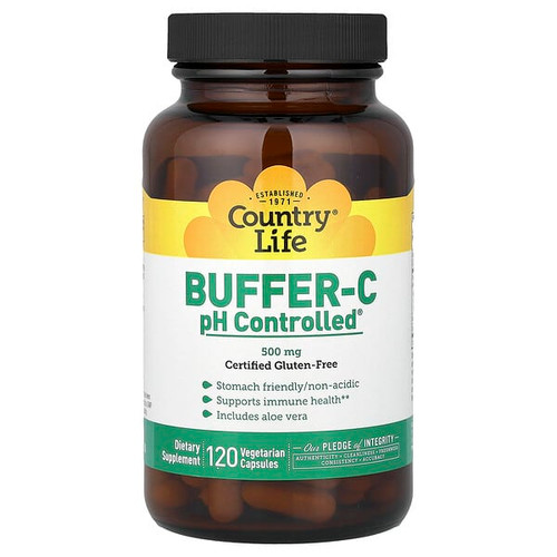 <img alt="Country Life, Buffer-C, pH Controlled, 120 Vegetarian Capsules" title="Country Life, Buffer-C, pH Controlled, 120 Vegetarian Capsules,015794070856"