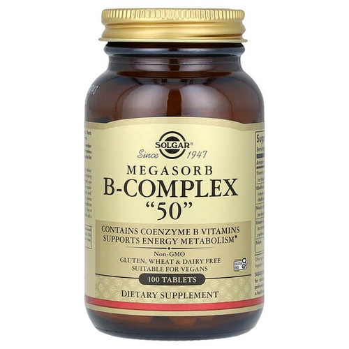 <img alt="Solgar, Megasorb B-Complex "50", 100 Tablets" title="Solgar, Megasorb B-Complex "50", 100 Tablets,033984017511"