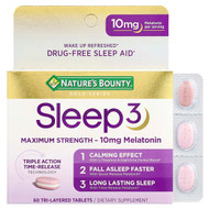 <img alt="Natures Bounty, Sleep 3, Maximum Strength, Drug-Free Sleep Aid, 60 Tri-Layered Tablets" title="Natures Bounty, Sleep 3, Maximum Strength, Drug-Free Sleep Aid, 60 Tri-Layered Tablets,074312005268"