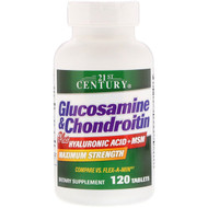 <img alt="21st Century, Glucosamine & Chondroitin Plus Hyaluronic Acid + MSM, 120 Tablets" title="21st Century, Glucosamine & Chondroitin Plus Hyaluronic Acid + MSM, 120 Tablets,740985273876"