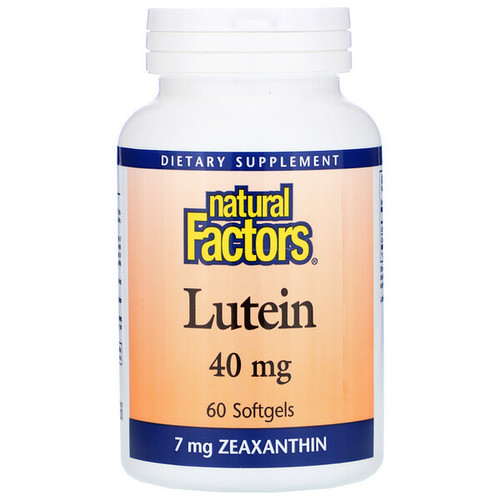 <img alt="Natural Factors, Lutein, 40 mg, 60 Softgels" title="Natural Factors, Lutein, 40 mg, 60 Softgels,068958010359"