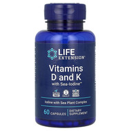 <img alt="Life Extension, Vitamins D and K with Sea-Iodine, 60 Capsules" title="Life Extension, Vitamins D and K with Sea-Iodine, 60 Capsules,737870204060"