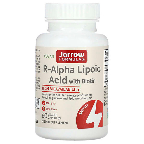 <img alt="Jarrow Formulas, R-Alpha Lipoic Acid with Biotin, 60 Veggie Capsules" title="Jarrow Formulas, R-Alpha Lipoic Acid with Biotin, 60 Veggie Capsules,790011200390"