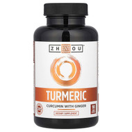 <img alt="Zhou Nutrition, Turmeric, Curcumin with Ginger, 90 Veggie Capsules" title="Zhou Nutrition, Turmeric, Curcumin with Ginger, 90 Veggie Capsules,859805006362"
