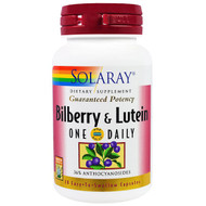 <img alt="Solaray, Bilberry & Lutein, One Daily, 30 Easy-To-Swallow Capsules" title="Solaray, Bilberry & Lutein, One Daily, 30 Easy-To-Swallow Capsules,076280031157"