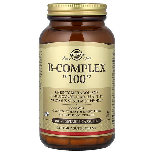 <img alt="Solgar, B-Complex "100", 100 Vegetable Capsules" title="Solgar, B-Complex "100", 100 Vegetable Capsules,033984011502"