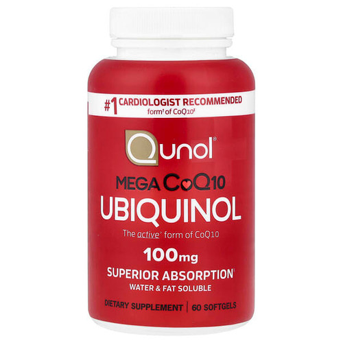 <img alt="Qunol, Mega CoQ10 Ubiquinol, 100 mg, 60 Softgels" title="Qunol, Mega CoQ10 Ubiquinol, 100 mg, 60 Softgels,898440001288"