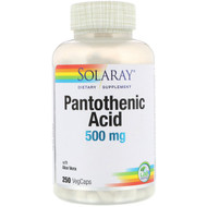 <img alt="Solaray, Pantothenic Acid, 500 mg, 250 VegCaps" title="Solaray, Pantothenic Acid, 500 mg, 250 VegCaps,076280043815"