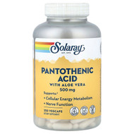<img alt="Solaray, Pantothenic Acid with Aloe Vera, 250 VegCaps" title="Solaray, Pantothenic Acid with Aloe Vera, 250 VegCaps,076280043815"