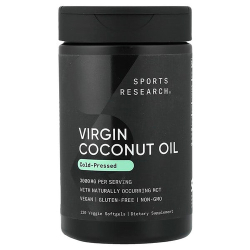 <img alt="Sports Research, Virgin Coconut Oil, Cold Pressed, 120 Veggie Softgels" title="Sports Research, Virgin Coconut Oil, Cold Pressed, 120 Veggie Softgels,023249090014"