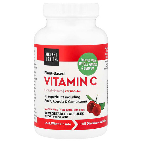 <img alt="Vibrant Health, Plant-Based Vitamin C, 60 Vegetable Capsules" title="Vibrant Health, Plant-Based Vitamin C, 60 Vegetable Capsules,074306800497"