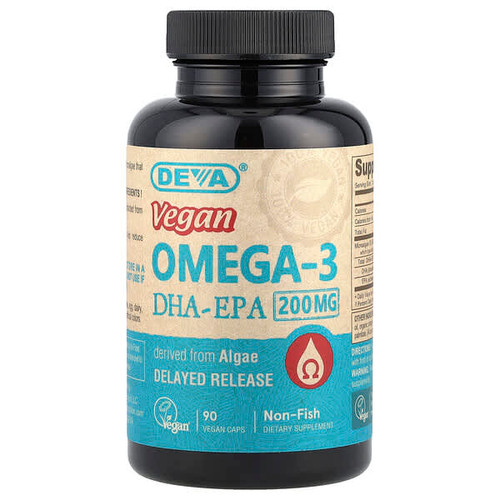 <img alt="Deva, Vegan Omega-3 DHA-EPA, Delayed Release, 200 mg, 90 Vegan Caps" title="Deva, Vegan Omega-3 DHA-EPA, Delayed Release, 200 mg, 90 Vegan Caps,895634000553"