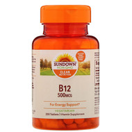 <img alt="Sundown Naturals, B-12, 500 mcg, 200 Tablets" title="Sundown Naturals, B-12, 500 mcg, 200 Tablets,030768126087"