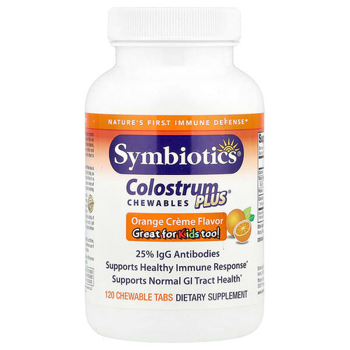 <img alt="Symbiotics, Colostrum Plus Chewables, Orange Creme, 120 Chewable Tabs" title="Symbiotics, Colostrum Plus Chewables, Orange Creme, 120 Chewable Tabs,647303010154"