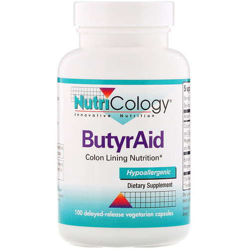 <img alt="Nutricology, ButyrAid, 100 Delayed-Release Vegetarian Capsules" title="Nutricology, ButyrAid, 100 Delayed-Release Vegetarian Capsules,713947502208"