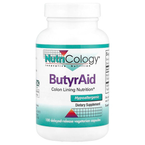 <img alt="Nutricology, ButyrAid, 100 Delayed-Release Vegetarian Capsules" title="Nutricology, ButyrAid, 100 Delayed-Release Vegetarian Capsules,713947502208"