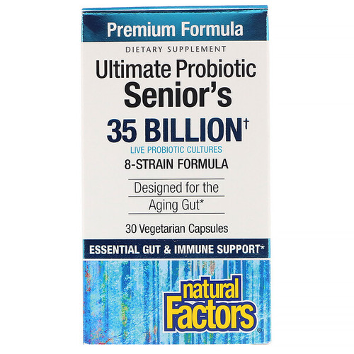 <img alt="Natural Factors, Ultimate Probiotic, Seniors, 35 Billion CFU, 30 Vegetarian Capsules" title="Natural Factors, Ultimate Probiotic, Seniors, 35 Billion CFU, 30 Vegetarian Capsules,068958018140"