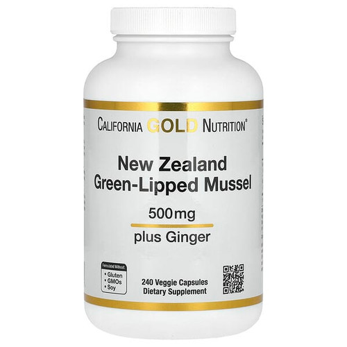 <img alt="California Gold Nutrition, New Zealand Green-Lipped Mussel with Ginger Extract, 500 mg, 240 Veggie Capsules" title="California Gold Nutrition, New Zealand Green-Lipped Mussel with Ginger Extract, 500 mg, 240 Veggie Capsules,898220009428"