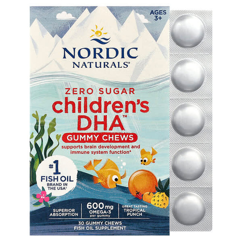 <img alt="Nordic Naturals, Childrens DHA Gummy Chews, Ages 3+, Tropical Punch, 30 Gummies (355 mg per gummy)" title="Nordic Naturals, Childrens DHA Gummy Chews, Ages 3+, Tropical Punch, 30 Gummies (355 mg per gummy),768990017094"