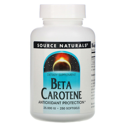 <img alt="Source Naturals, Beta Carotene, 25,000 IU, 250 Softgels" title="Source Naturals, Beta Carotene, 25,000 IU, 250 Softgels,021078004042"