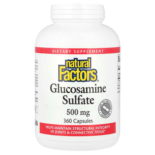 <img alt="Natural Factors, Glucosamine Sulfate, 500 mg, 360 Capsules" title="Natural Factors, Glucosamine Sulfate, 500 mg, 360 Capsules,068958265612"