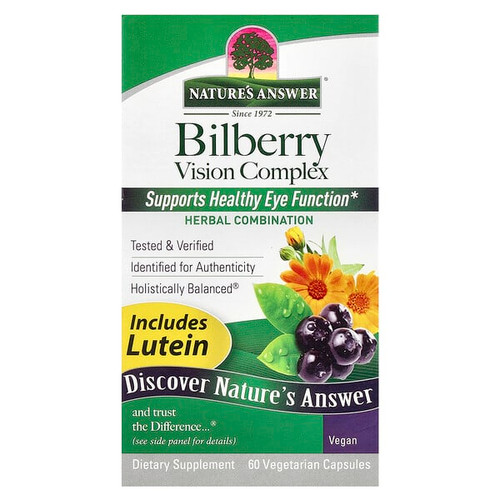 <img alt="Natures Answer, Bilberry Vision Complex, 60 Vegetarian Capsules" title="Natures Answer, Bilberry Vision Complex, 60 Vegetarian Capsules,083000160110"
