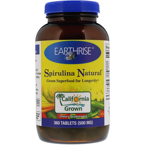 <img alt="Earthrise, Spirulina Natural, 500 mg, 360 Tablets" title="Earthrise, Spirulina Natural, 500 mg, 360 Tablets,032602125003"