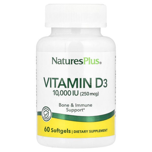 <img alt="NaturesPlus, Vitamin D3, 250 mcg (10,000 IU), 60 Softgels" title="NaturesPlus, Vitamin D3, 250 mcg (10,000 IU), 60 Softgels,097467010482"