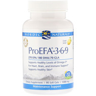 Nordic Naturals, ProEFA - 3-6-9, Lemon, 1000 mg, 90 Soft Gels