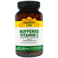 <img alt="Country Life, Buffered Vitamin C, 500 mg, 250 Tablets" title="Country Life, Buffered Vitamin C, 500 mg, 250 Tablets,015794070542"