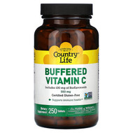 <img alt="Country Life, Buffered Vitamin C, 500 mg, 250 Tablets" title="Country Life, Buffered Vitamin C, 500 mg, 250 Tablets,015794070542"