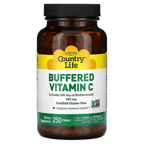 <img alt="Country Life, Buffered Vitamin C, 500 mg, 250 Tablets" title="Country Life, Buffered Vitamin C, 500 mg, 250 Tablets,015794070542"