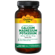 <img alt="Country Life, Calcium, Magnesium, and Potassium, 500 mg : 500 mg : 99 mg, 180 Tablets" title="Country Life, Calcium, Magnesium, and Potassium, 500 mg : 500 mg : 99 mg, 180 Tablets,015794024866"