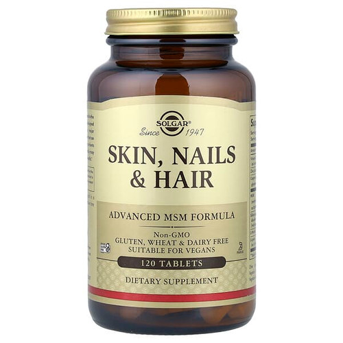 <img alt="Solgar, Skin, Nails & Hair, Advanced MSM Formula, 120 Tablets" title="Solgar, Skin, Nails & Hair, Advanced MSM Formula, 120 Tablets,033984017368"